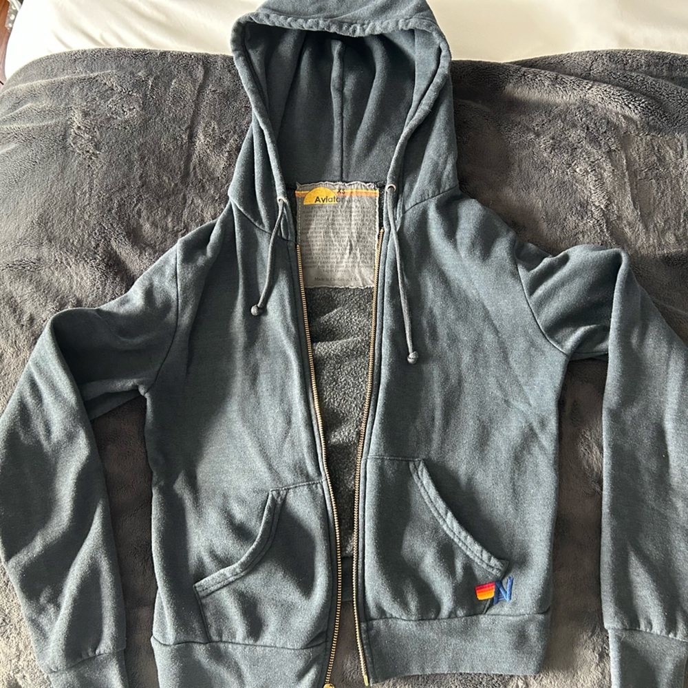 Aviator Nation Gray Hoodie Sweater